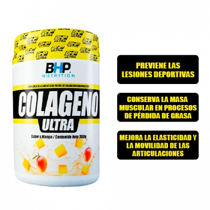 BHP COLAGENO HIDROLIZADO ULTRA 30 SERV MANGO